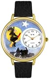 Whimsical Watches Unisex Flying Witch Gold Watch G1220001
