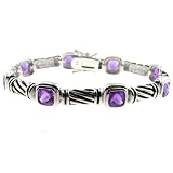 Amethyst Bracelet set in .925 Sterling Silver
