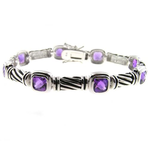 Amethyst Bracelet set in .925 Sterling Silver