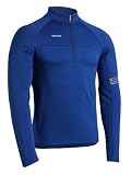 lux clothing-Descente Men's Thermal D-Lux Zip Neck Tee
