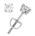 0.50 Carat Total Weight Diamond Stud Earrings. Available in 14Kt Yellow Or White Gold.