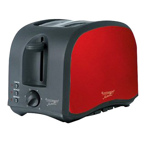 Continental Metallic 2-Slice Toaster - Metallic Red
