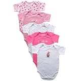 5-Pack Hanging Bodysuits, Pink, 6-9 months [Apparel]