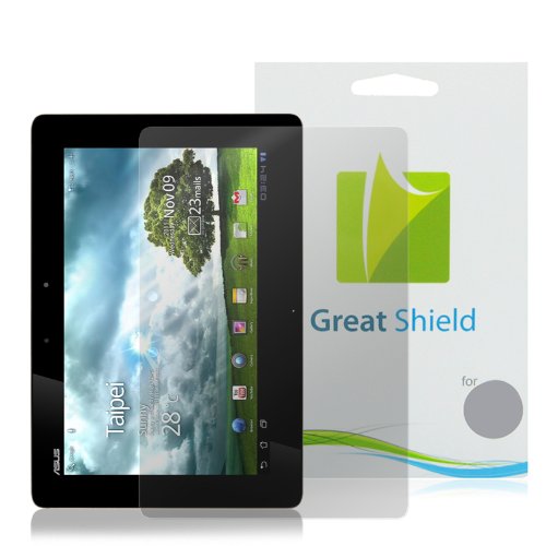 GreatShield Ultra Smooth Clear Screen Protector Film for ASUS Transformer Prime TF201 10.1 inch Touchscreen Tablet (3 Pack)