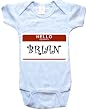 HELLO MY NAME IS BRIAN - Name-series - White Or Blue Onesie / Baby T-shirt