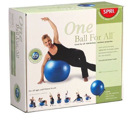 SPRI One-Ball-For-All Kit with 65-Centimeter Ball, Pump, and Exercise Chart