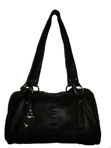 WOMEN'S CHAPS CLASSIC SATCHEL HANDBAG (BLACK)