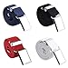 4PCS Kids Boys Elastic Buckle Belt - Adjustable Belt with Silver Square Buckle (Navy Blue/Red/Black/White)