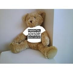 TEDDY BEAR 1022 PARENTAL ADVISORY EXPLICIT CONTENT TEDDY BEAR WITH ATTITUDE, FUNNY RETRO RUDE GIFTS SMALL 30CM HIGH