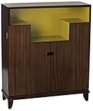 Zebra Wood Green Lacquer Bar Cabinet