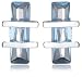 Silver Ladies E4984-Bcz Silver Line Baguette Blue Cubic Zirconia Stud Earrings