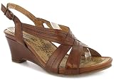 Womens/Ladies Tan Leather Hush Puppies Strappy Slingback Sandals. - Tan - UK 3-8