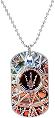 1954 Maserati A6 Gcs Wheel Rim Emblem Custom Personalized OvaL Dog Tag (Large Size) aluminum Pet Tag Cat Animal Tag