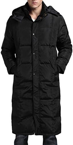 LYXCLS Men's Hooded Warm Duck Down Long Down Coat Jacket
