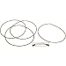 Rubber Cord Necklaces Brown 18" 4Pcs