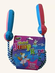 Musical jump rope- colorful cardio exercise training rope (red and blue)