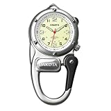 Dakota Watch Company Mini Clip Microlight, Cream Dial, Carabineer Clip by Dakota Watch Company