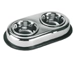 Kerbl 83411 Edelstahlnapf DUO, 2 x 45...