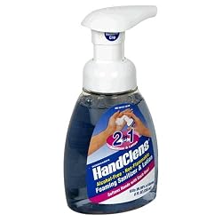 HandClens Alcohol-Free 2 in 1 Foaming Hand Sanitizer & Lotion, 8-Ounce Bottles (Pack of 6)