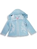 Cappuccino - Girls Faux Suede Jacket, Lt. Blue