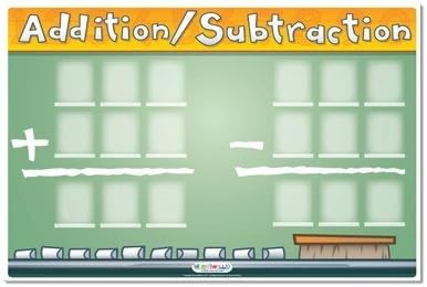 Incrediline W-0020-1824 Add It Up Math Sheet Mural - Incrediwall - 24 Inches x 18 Inches