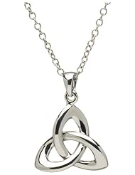 Celtic Trinity Knot Sterling Silver Pendant on 18 Inch Chain, 6459