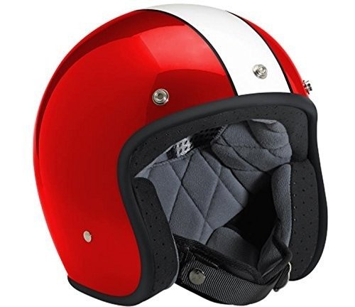 Biltwell Bonanza Racer Open Face Helmet Red White Large