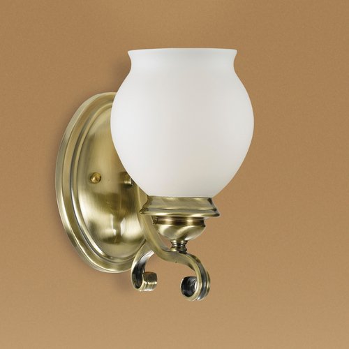 Eurofase 19402-017 Beatrice 1-Light Wall Sconce, Antique Brass