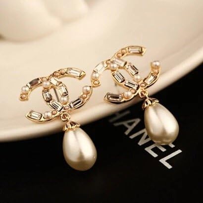 Sunny Jewelry Women's Korean Style Metal Earrings (crystal pearl)