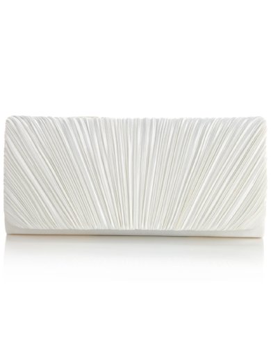 Accessorize Womens Rouched Satin Clutch