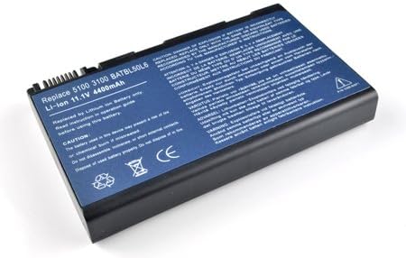 11.10V,4400mAh,Li-ion, Replacement Laptop Battery for ACER Travelmate 2450, TravelMate 4283WLM, ACER Aspire 3100, 3690, 5100, 5110, 5515, 5610, 5630, 5650, 5680 Series, ACER TravelMate 2490, 4200, 4230 Series, Compatible Part Numbers: BATBL50L6