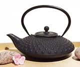 Tetsubin Japanese style Cast Iron black hobnail tea pot kettle 0.8 litre