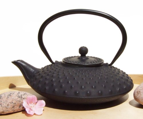 Tetsubin Japanese style Cast Iron black hobnail tea pot kettle 0.8 litre