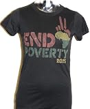 OmniPeace End Poverty In Africa By 2025 Logo Women's Black Vintage T-Shirt by Junk Food Clothing