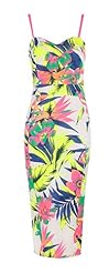 Cotton/Polyester Floral Print Tropical Print Peplum Belted  Midi Dress  With Ruffles