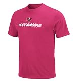 NFL Tampa Bay Buccaneers Bucs Short Yardage II Adult Short-Sleeved Crew Neck Synthetic Tee, Bright Cardinal, Medium