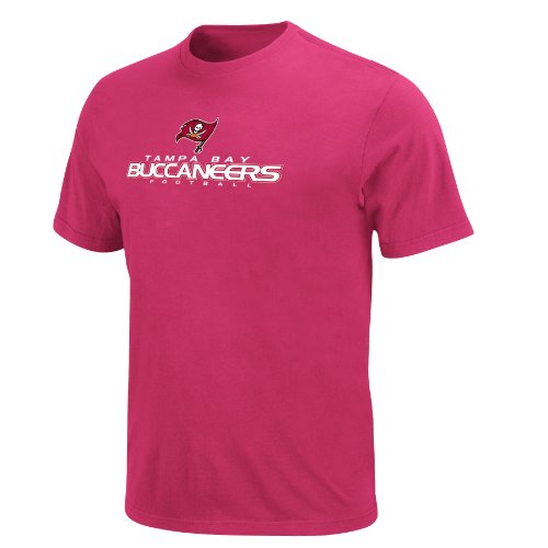 NFL Tampa Bay Buccaneers Bucs Short Yardage II Adult Short-Sleeved Crew Neck Synthetic Tee, Bright Cardinal, Medium
