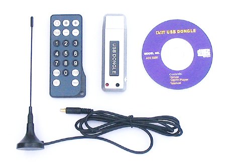 USB DVB-T Dongle Stick HDTV TV Tuner Receiver for PC and Laptop with Remote Control