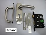 BRITON 20mm EURO PROFILE RETURN TO DOOR HANDLE & EURO SASH LOCK STAINLESS STEEL by Briton Ingersoll 