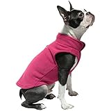Gooby Every Day Fleece Cold Weather Dog Vest for Small Dogs, Fuchsia, Small
