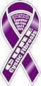 Cure Cystic Fibrosis Awareness 2 in 1 Ribbon Car Magnet