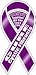 Cure Cystic Fibrosis Awareness 2 in 1 Ribbon Car Magnet