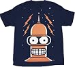 Futurama Big Bender Face Navy Blue T-shirt Tee