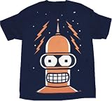 Futurama Big Bender Face Navy Blue T-shirt Tee