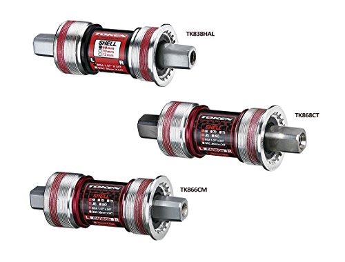 Token JIS Square BB Titanium Spindle Carbon Body Sealed Bearings