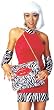 Zebra Print Pimp Costume Handbag with Lips