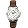 Timex 40031 Women's Expedition Brushed Metal Sport Watch with Brown Genuine Leather Band