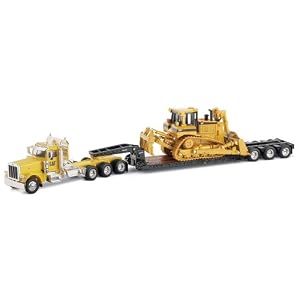 Norscot Peterbilt 389 with Trail King Lowboy Trailer with Cat D8R load 1:50 scale