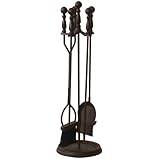 Uniflame 5 Piece Bronze Fireset with Ball Handles
