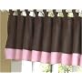 JoJo Designs Window Valance - Soho Pink and Brown Microsuede